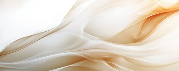Obraz premium Abstract flowing beige and white fabric-like waves creating a serene organic texture