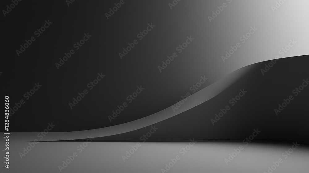 Poster abstract dark grey monochromatic background subtle curve elegant minimalist modern design stylish sm