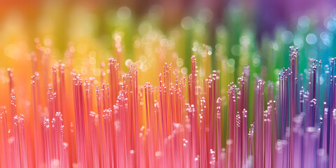 Abstract Bokeh Photography, Rainbow Colored Light Art, Multicolor Abstract Light Design, Colorful Light Spectrum Image