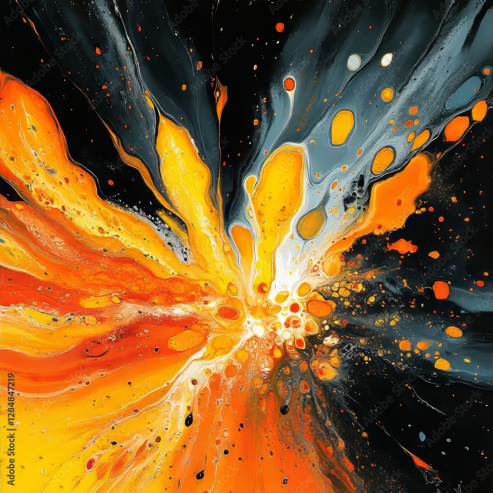 Aufkleber abstract art with a minimalistic and expressionistic approach