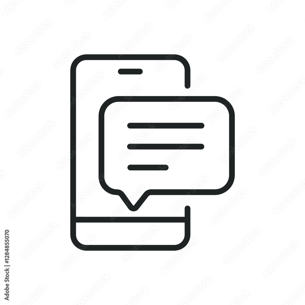 Poster comment thin line icons. editable stroke and perfect pixel on transparent background