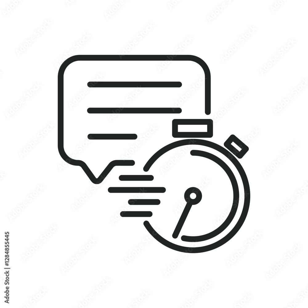 Poster fast response thin line icons. editable stroke and perfect pixel on transparent background