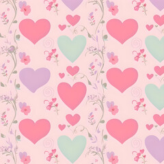 cute romantic heart of background