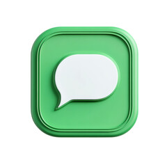 WhatsApp Speech Bubble Icon Isolated on Transparent Background