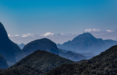 mountains in the morning