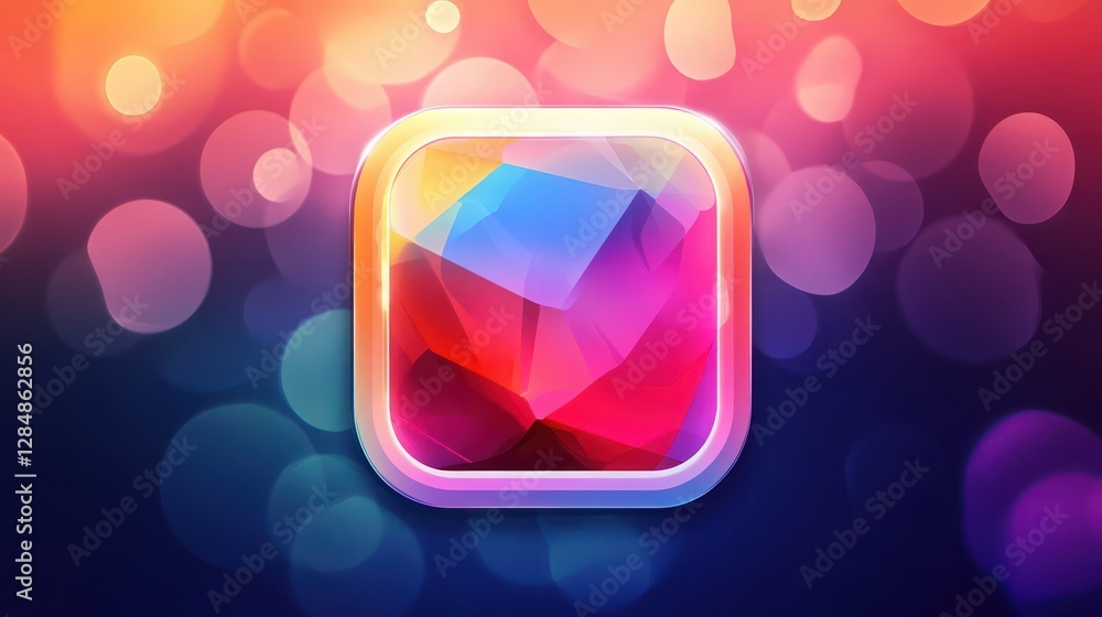 Poster app icon vector-style image of abstract background