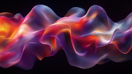 Obraz premium Abstract digital fabric flowing on dark background