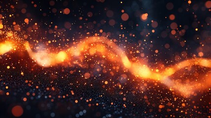 Obraz premium Abstract fiery stream effect in dark background