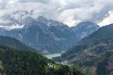 Panorama of mountains in Trentino Alto Adige - Italy