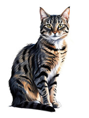 british cat isolated on white