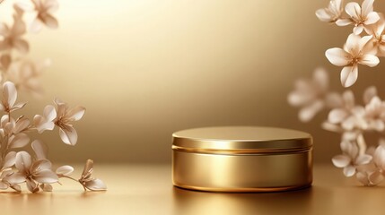Gold podium background award elegant light premium product cosmetic brown 3d sale. Podium design gold template background