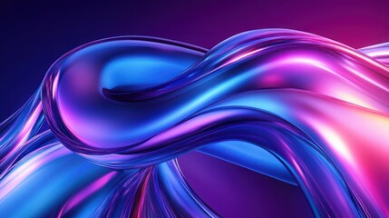 Neon 3D image of neon vector abstract background with purple blue pink color