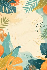 Obraz premium floral, flower abstract background vector illustration art style for poster or social media background