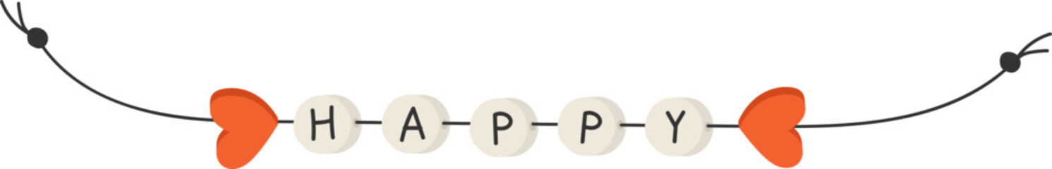 Beaded Happy Hearts Bracelet