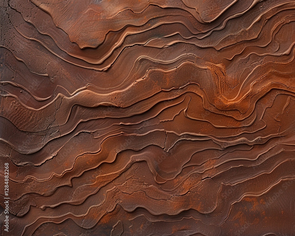 Poster abstract brown texture background deep rich tones wavy organic pattern elegant design element modern