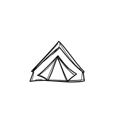 doodle tent line sketch