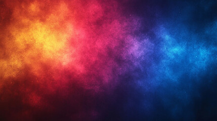A gradient background blending red, orange, and blue with a noise texture symbolizes energy, transformation, and balance, evoking warmth, creativity, and calm, often used in modern design and digital