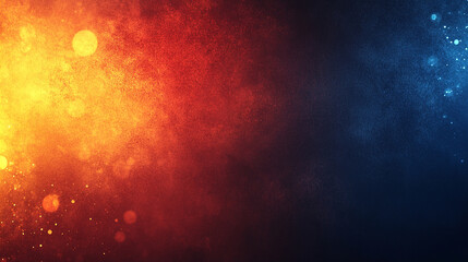 A gradient background blending red, orange, and blue with a noise texture symbolizes energy, transformation, and balance, evoking warmth, creativity, and calm, often used in modern design and digital