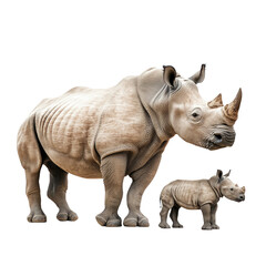 Fototapeta premium rhino isolated on white background