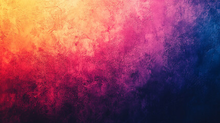 Fototapeta premium A gradient background blending red, orange, and blue with a noise texture symbolizes energy, transformation, and balance, evoking warmth, creativity, and calm, often used in modern design and digital