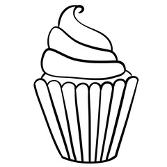 cupcake vector illustration