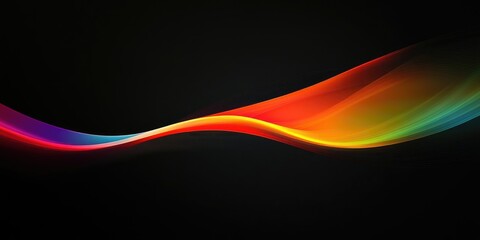Abstract colorful wave on dark background