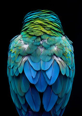 Fototapeta premium Cobalt-Winged Parakeet Perched on Branch