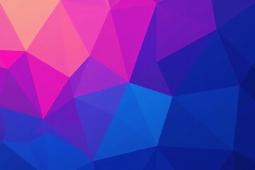 Fototapeta premium Vibrant geometric wallpaper in shades of blue, purple, and pink, wall decoration, abstract, home decor
