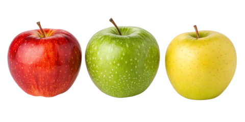 Different Types of Fresh Apples Isolated on Transparent Background – High-Quality PNG
Variety of Three Apples with Clipping Path – Perfect for Digital Use
