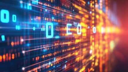 Fototapeta premium Abstract concept of data mining with floating numbers, digital graphs, and futuristic visualization
