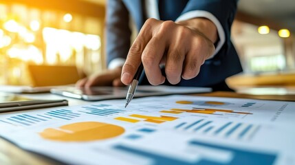 Annual business planning document with key objectives, budgeting strategies, and operational efficiency notes