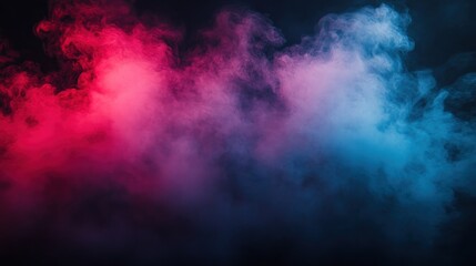 Fototapeta premium Colorful Smoke Clouds on Dark Background