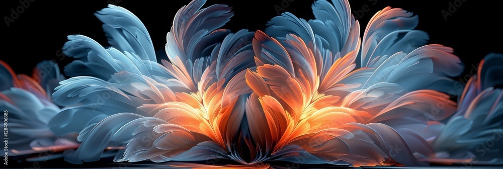 Poster swirling colors intertwine and pulse with emotion creating a visual representation of love. heart mo