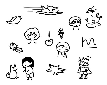 ワンポイントで使える可愛い手描きイラスト