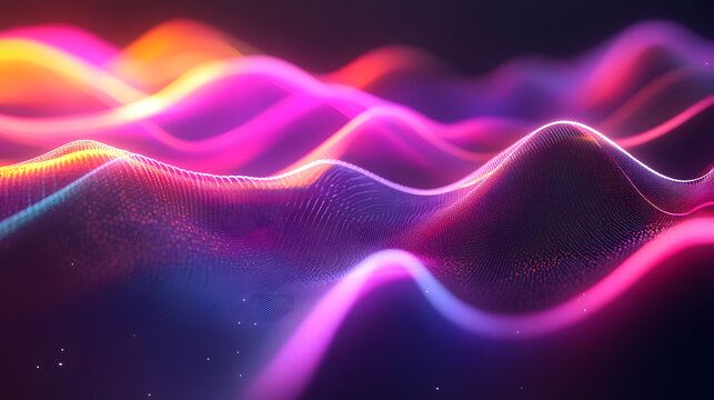 Abstract Multicolored Curve Statistical Chart