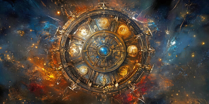star sign chart, ai generated.