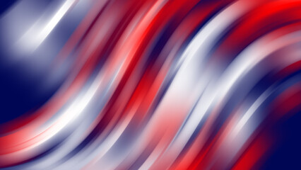 Red white and blue curved lines blend smoothly..