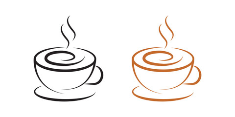 Minimalist Coffee Cup Illustration Modern Vector Design for Social Media, Branding, and Marketing. Perfect for Cafe Logos, Banners, Advertisements, and Promotional Graphics.