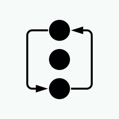 Arrange Icon. Arrangement, Flow. Process, Diagram Symbol.