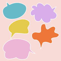 speech bubbles set