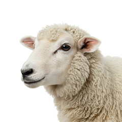 Fototapeta premium Sheep head, PNG, sheep face isolated on transparent background