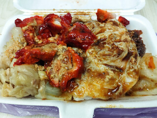 char siew curry rice in a pack