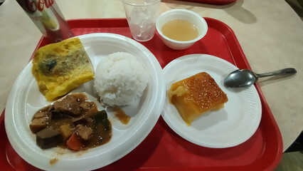 Filipino meal set in Lucky Plaza, Orchard Road, Singapore