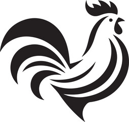 minimalist rooster logo