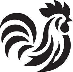 minimalist rooster logo