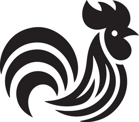 minimalist rooster logo