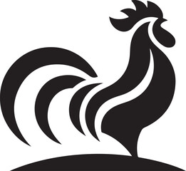 minimalist rooster logo