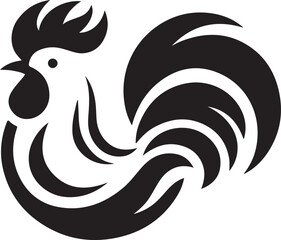 minimalist rooster logo