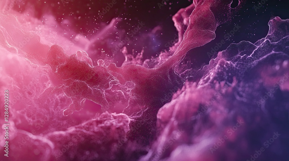 Poster 3d rendering of abstract digital particles, futuristic background with flowing particles, perfect fo