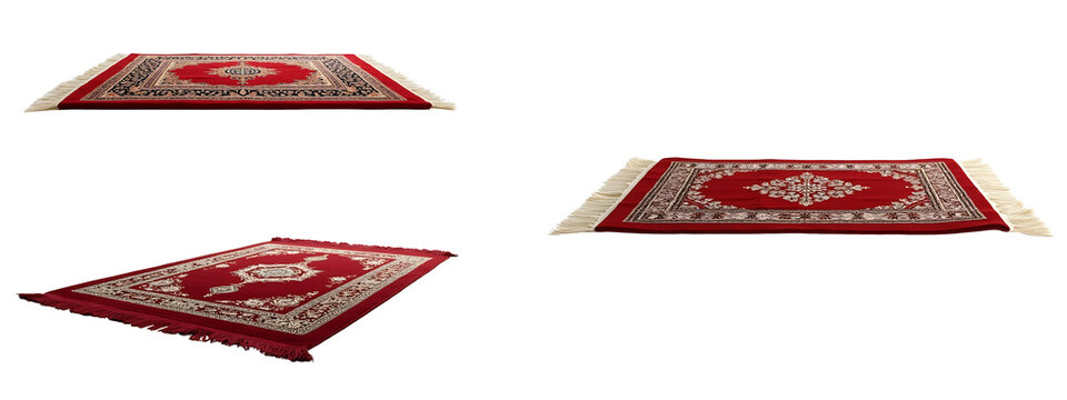 Red Prayer Rug for Ramadan Prayers